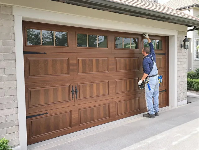 Custom garage door showcase by Middleburg Heights Garage Door Repair in Middleburg Heights